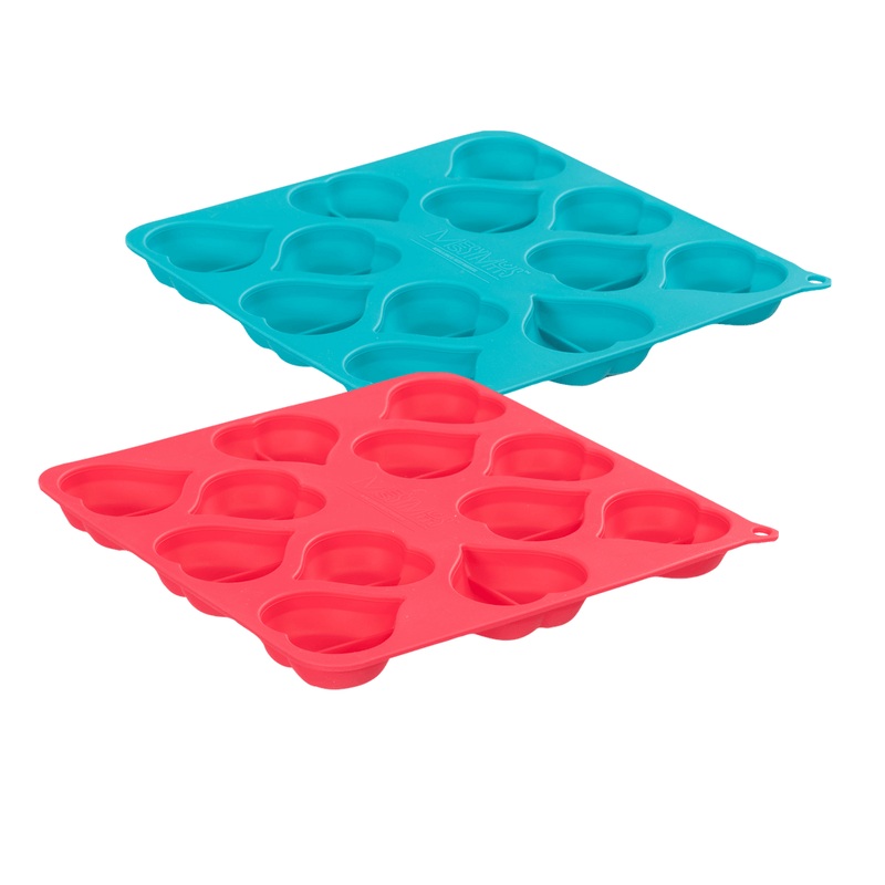 Messy Mutts Silicone Bake and Freeze Dog Treat Maker Molds 2pcs