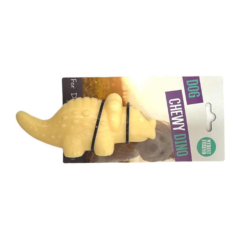 MyBestFriend Dog Chewy Dino Toy - Triceratops