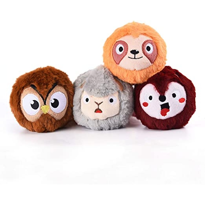 HugSmart Super Ball Dog Toy Zoo Ball Owl