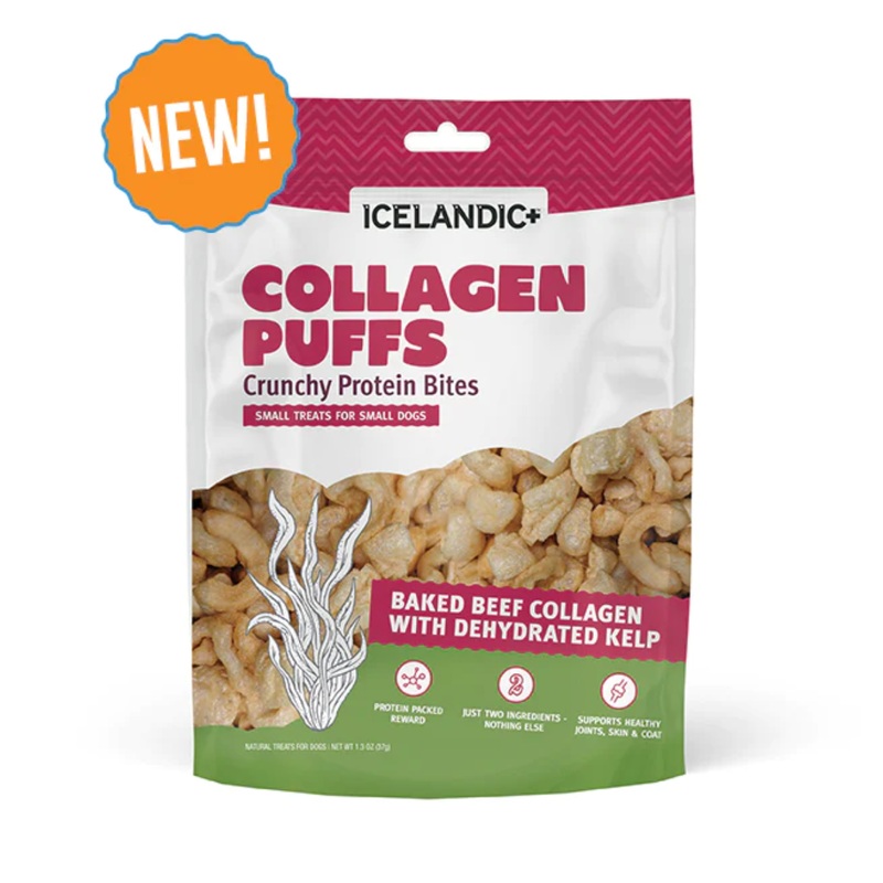 Icelandic+ Beef Collagen Puffs with Kelp Treats for Small Dogs 1.3oz