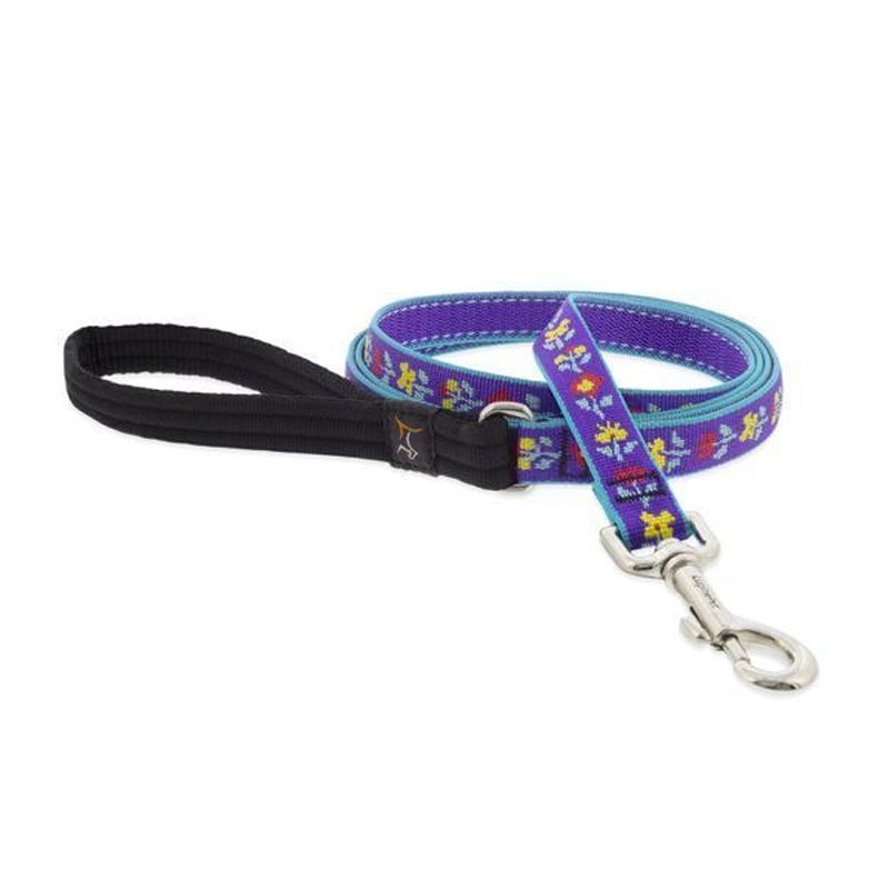 Lupine Dog Leash 3/4" Wide x 6' Length Folk Flower