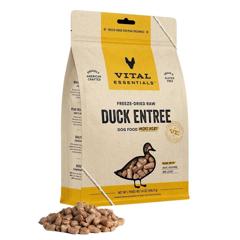 Vital Essentials Freeze-Dried Mini Nibs Dog Food 14oz