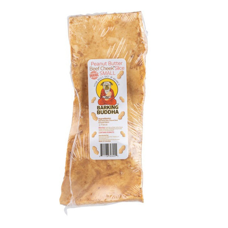 Barking Buddha Peanut Butter Beef Cheek Slice Small For Small Dogs / Medium Chewers