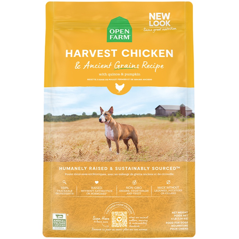 Open Farm Ancient Grains Dry Dog Food - Harvest Chicken & Ancient Grains - 22lb Bag
