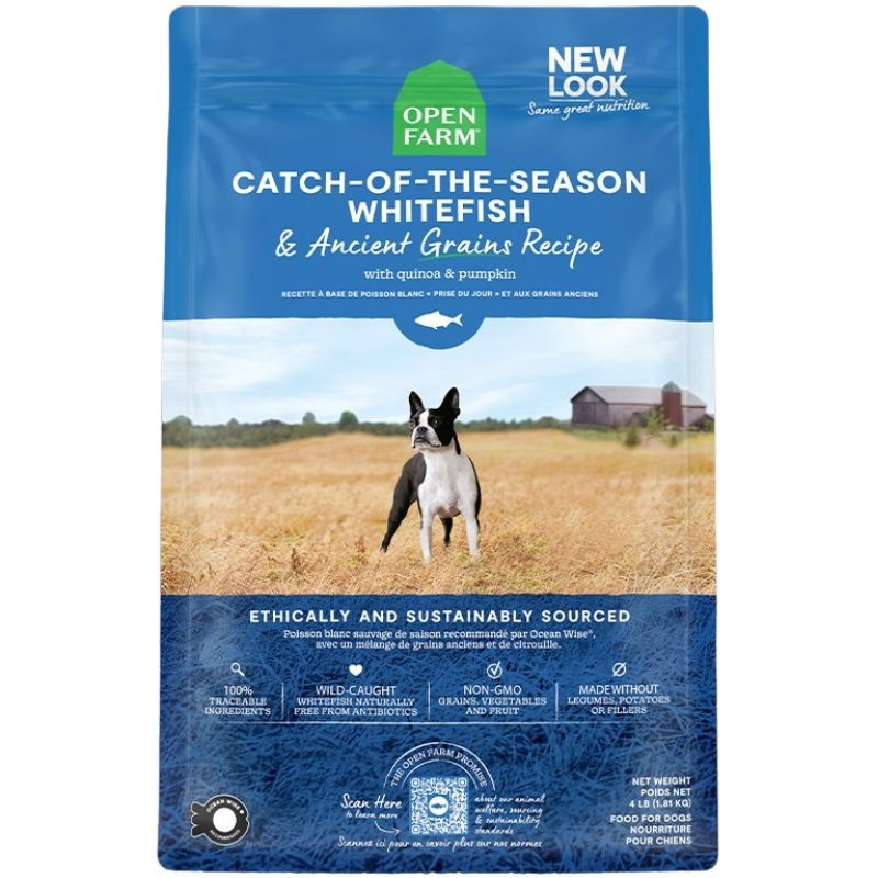 Open Farm Ancient Grains Dry Dog Food - Whitefish & Ancient Grains - 22lb Bag