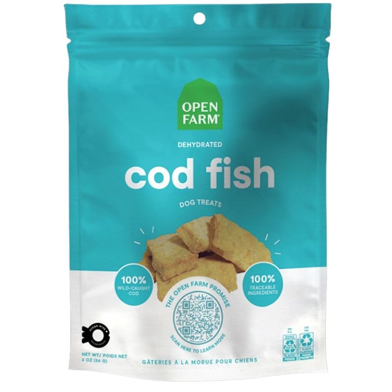 Open Farm Dehydrated Cod Fish Dog Treats 2oz