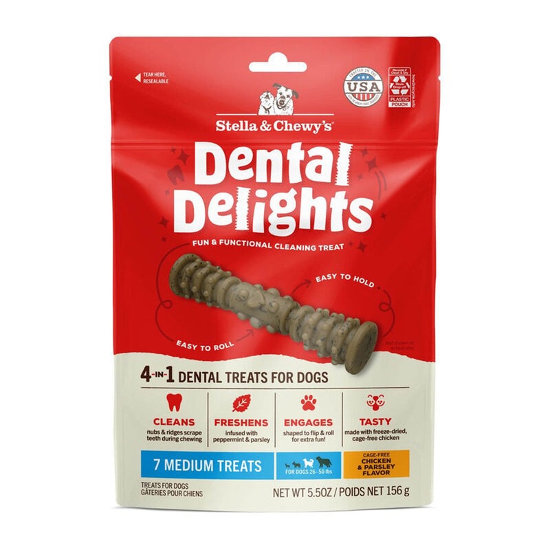 Stella & Chewy's Dental Delights Dog Treats Medium 7 Count