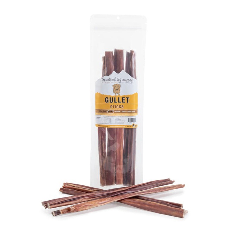 The Natural Dog Company Bully 12" Gullet Sticks 6oz