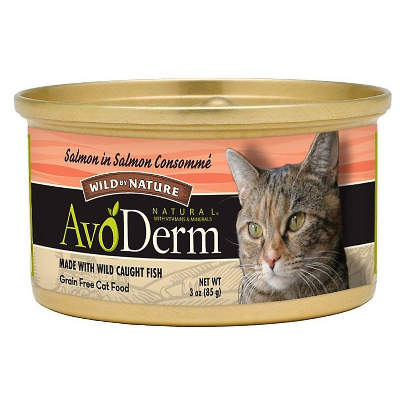 AvoDerm Grain-Free Wet Cat Food -  Salmon in Salmon Consomme - 3oz Can