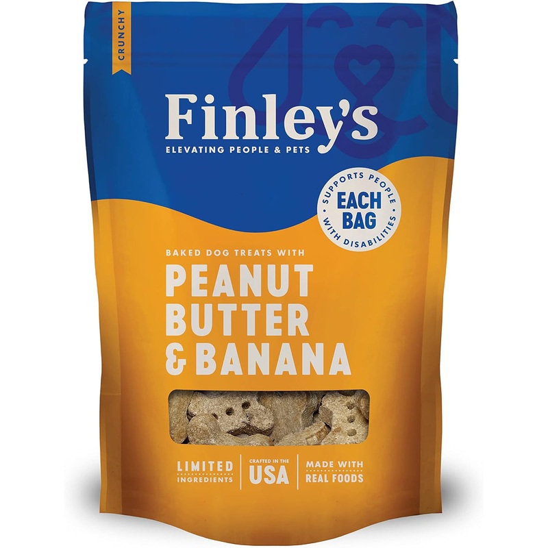Finley's Peanut Butter Banana Crunchy Biscuits Dog Treats 12oz