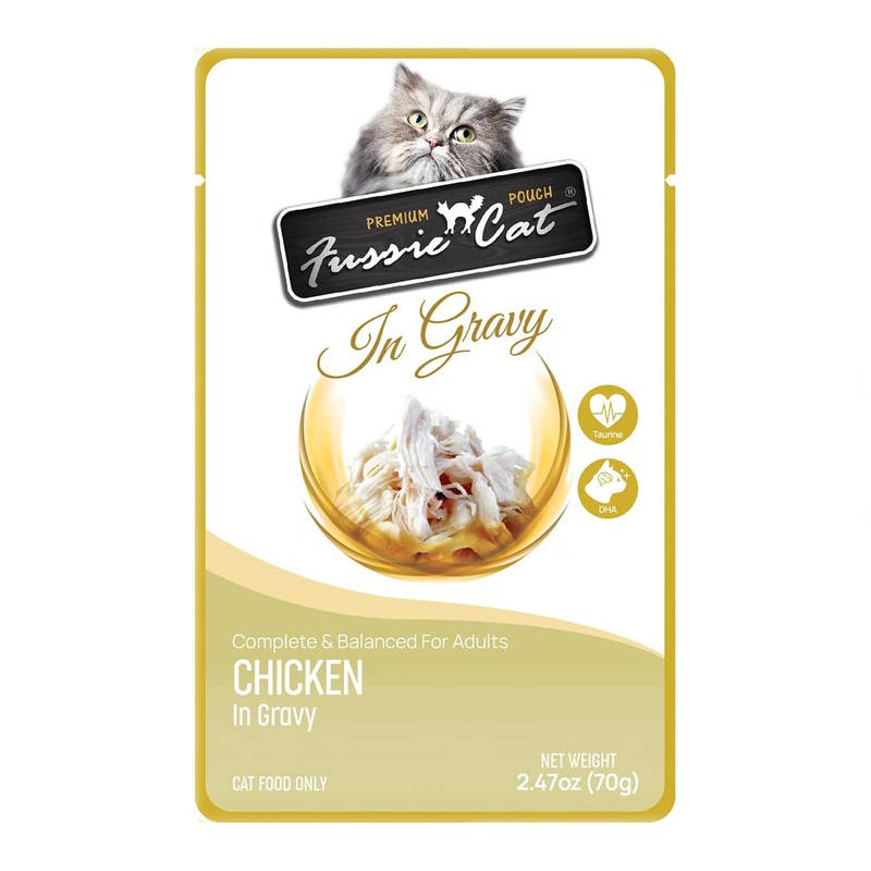 Fussie Cat Premium Pouch Wet Cat Food - Chicken in Gravy Pouch - 2.47oz Can