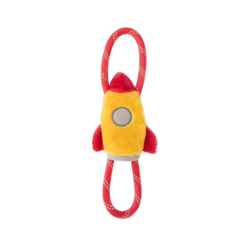 Zippy Paws RopeTugz Storybook Space Plush Squeaker Dog Toy - Spaceship