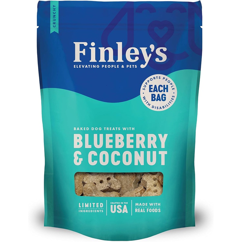 Finley's Blueberry Coconut Crunchy Biscuits Dog Treats 12oz