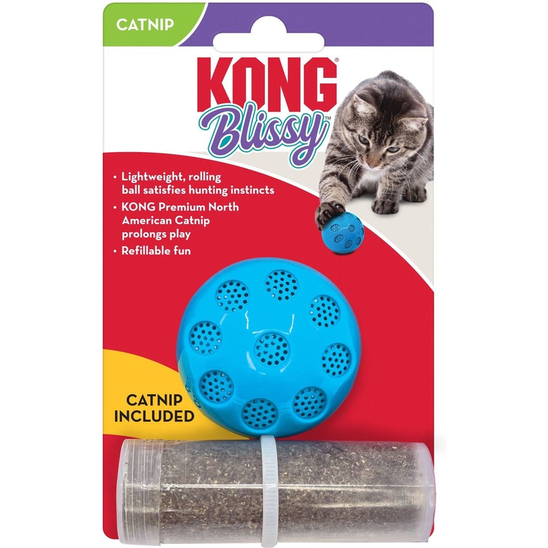 KONG Blissy Moon Ball Cat Toy - Blue