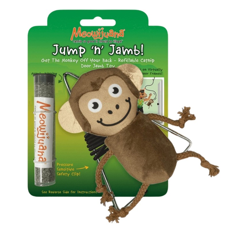 Meowijuana Jump 'n' Jamb Refillable Catnip Swinging Cat Toy
