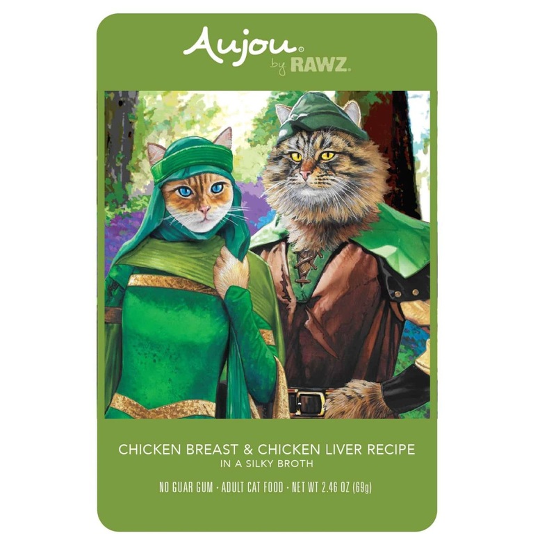 Rawz Aujou Chicken Breast & Chicken Liver Cat Food Recipe 2.46oz