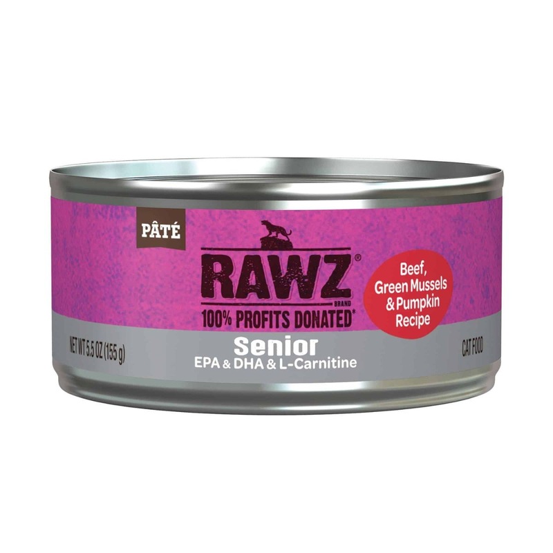 Rawz Senior Beef Green Mussels & Pumpkin Cat Food 5.5oz
