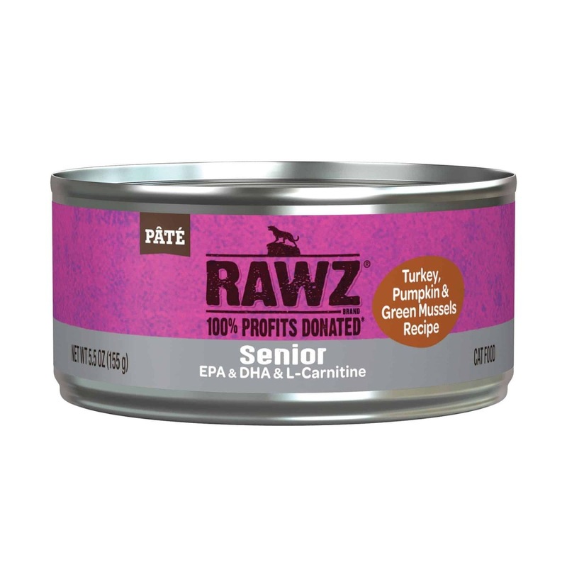 Rawz Senior Turkey Pumpkin & Green Mussels Cat Food 5.5oz