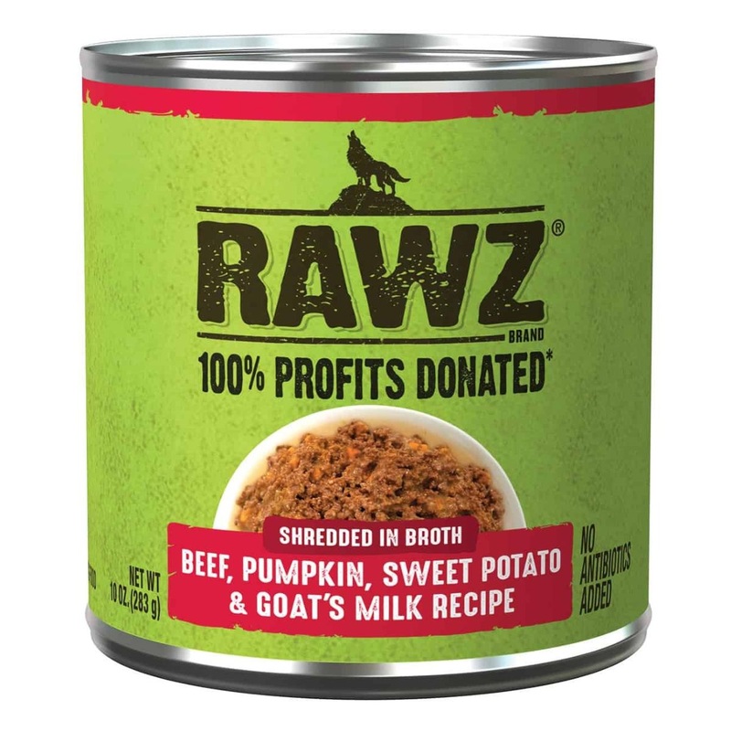 Rawz Shredded Beef Pumpkin Sweet Potato & Goat'S Milk Dog Food 10oz