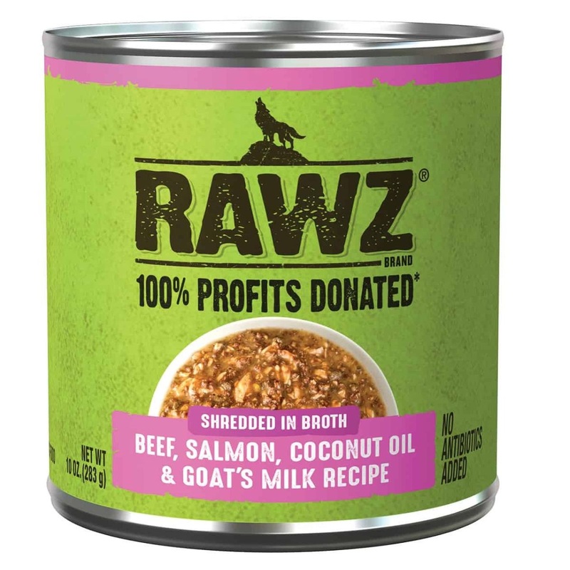 Rawz Shredded Beef Salmon & Coconut Oil Dog Food 10oz
