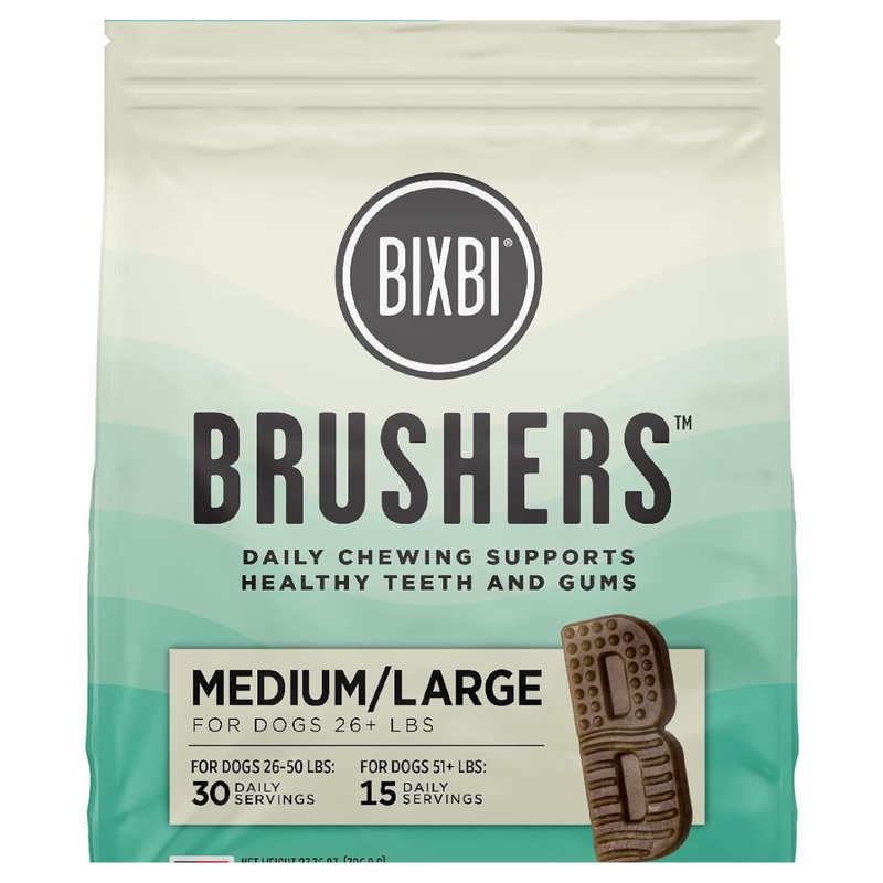 Bixbi Brushers Dog Dental Chews - 27.76oz 15ct Pouch