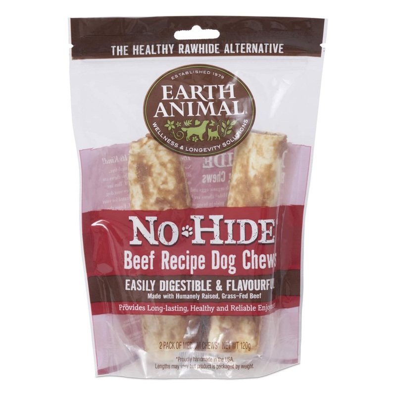 Earth Animal No-Hide Beef Chews Dog Treats 11" 2pk