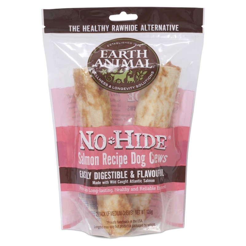 Earth Animal No-Hide Salmon Chews Dog Treats 11" 2pk