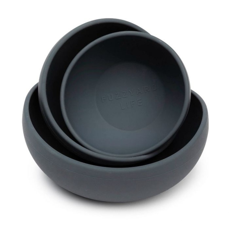 FuzzYard Life Silicone Bowl - Slate Grey