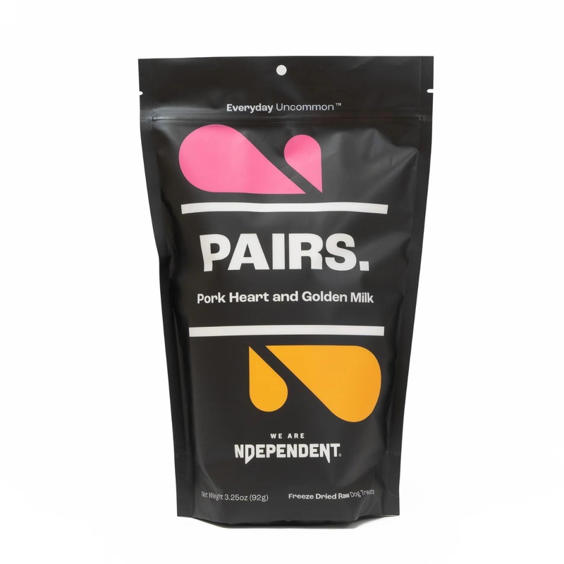 Ndependent Pairs Pork Heart & Milk Dog Treats 3.25oz