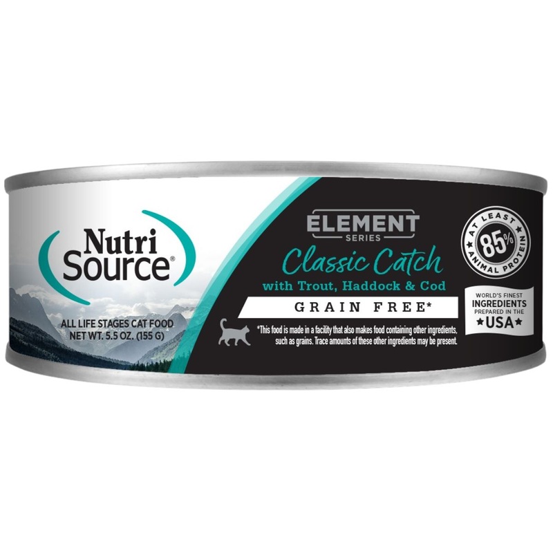 NutriSource Element Classic Catch Wet Cat Food - Trout, Haddock, & Cod - 5.5oz Can