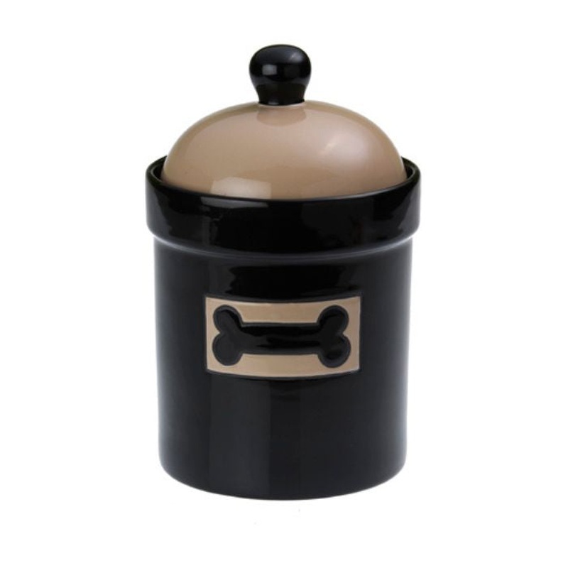 PetRageous Designs City Pets 9.5" Treat Jar Black Taupe