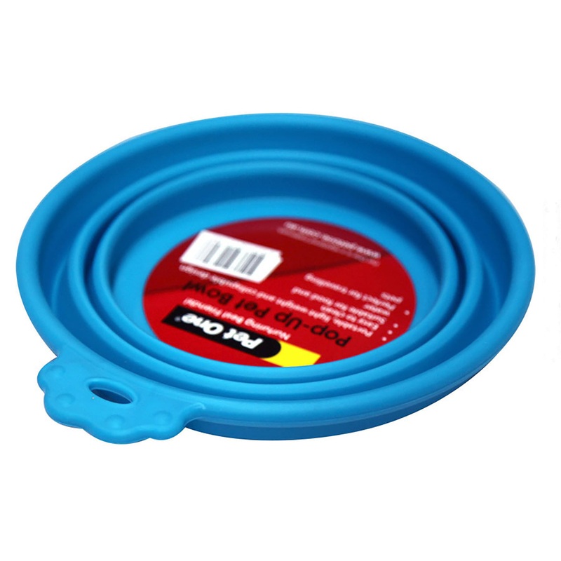Pet One Round Silicone Travel Bowl