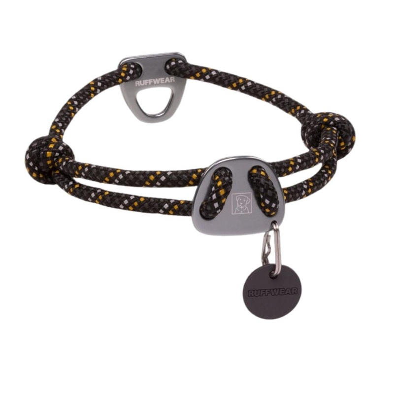 RuffWear Knot-a-Collar Rope Dog Collar 14-20"  Obsidian Black