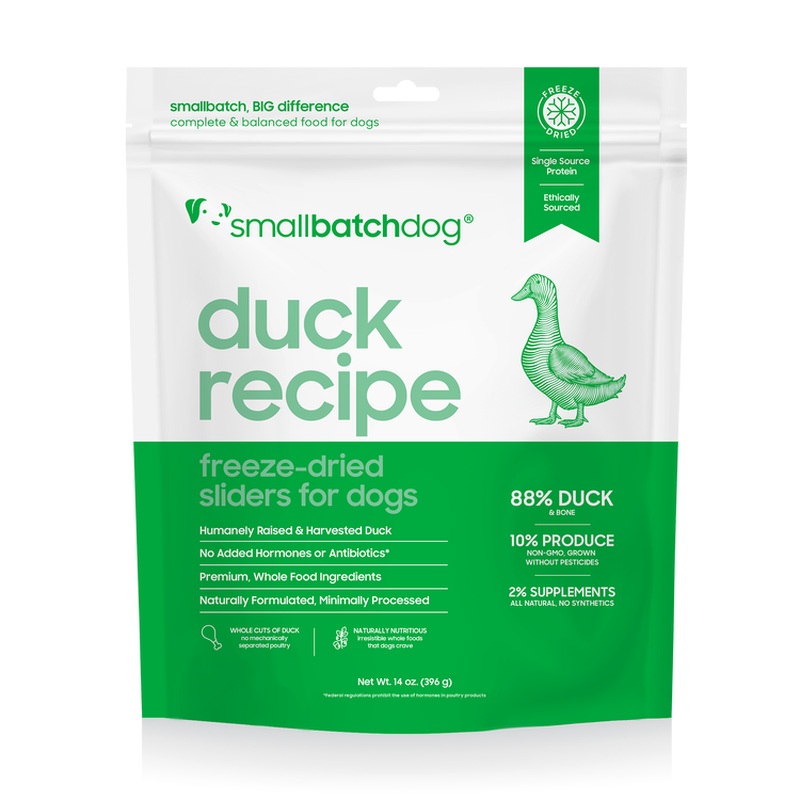 smallbatch Freeze Dried Dog Food Sliders - Duck - 14oz Bag