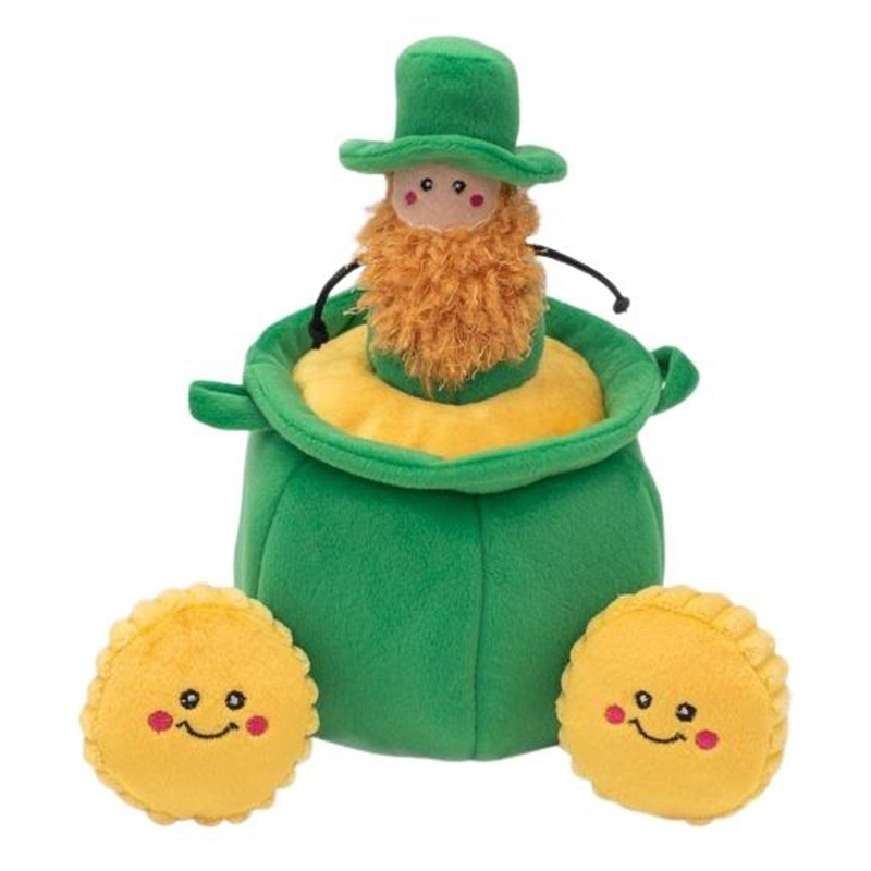 Zippy Paws St. Patrick's Burrow Pot of Gold Dog Toy