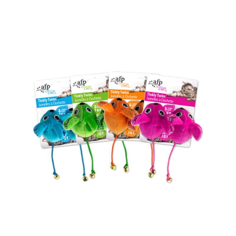 All For Paws Modern Cat Toy Tinkly Twins