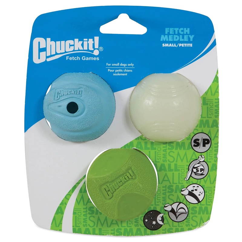 Chuckit! FETCH MEDLEY Small 5cm - 3pk