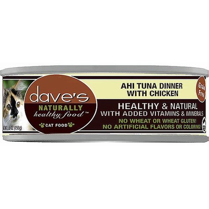 Dave's Pet Food Naturally Healthy Wet Cat Food - Ahi Tuna & Chicken - 5.5oz Can