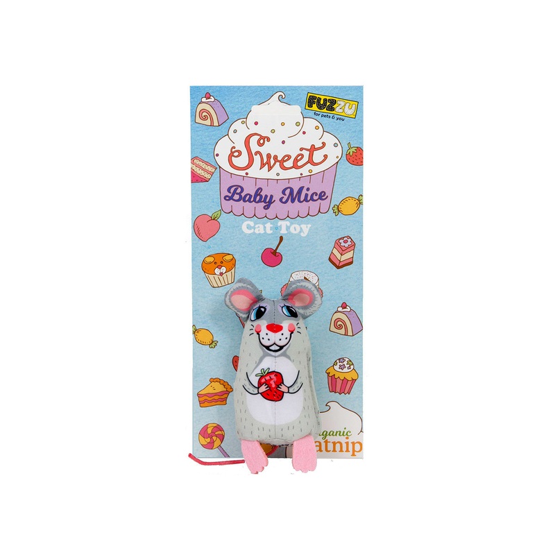 Fuzzu Sweet Baby Mice Cat Toy Sweetie Mouse