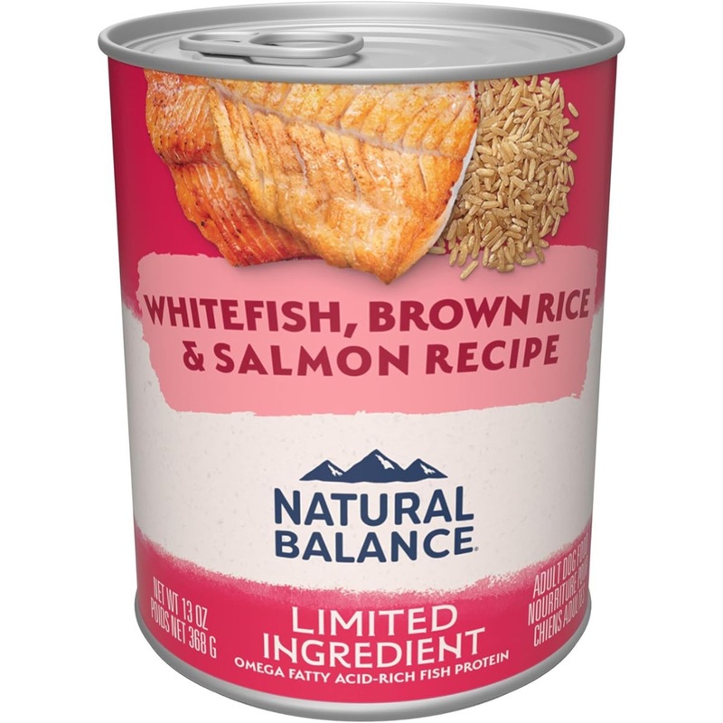 Natural Balance LID Limited Ingredient Diet Wet Dog Food - Whitefish Brown Rice & Salmon - 13oz Can