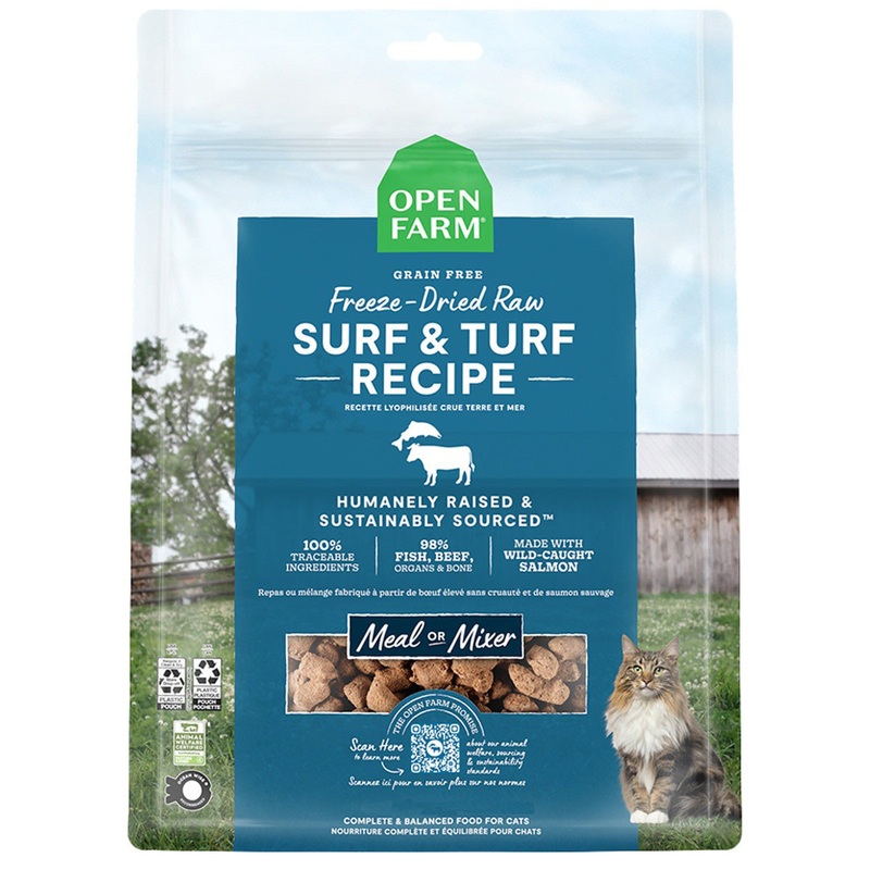 Open Farm Surf & Turf Freeze Dried Raw Cat Food 3.5oz