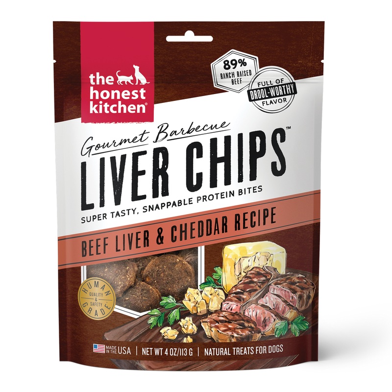 The Honest Kitchen Barbecue Liver Chips Dog Treats - Beef - 4oz Pouch