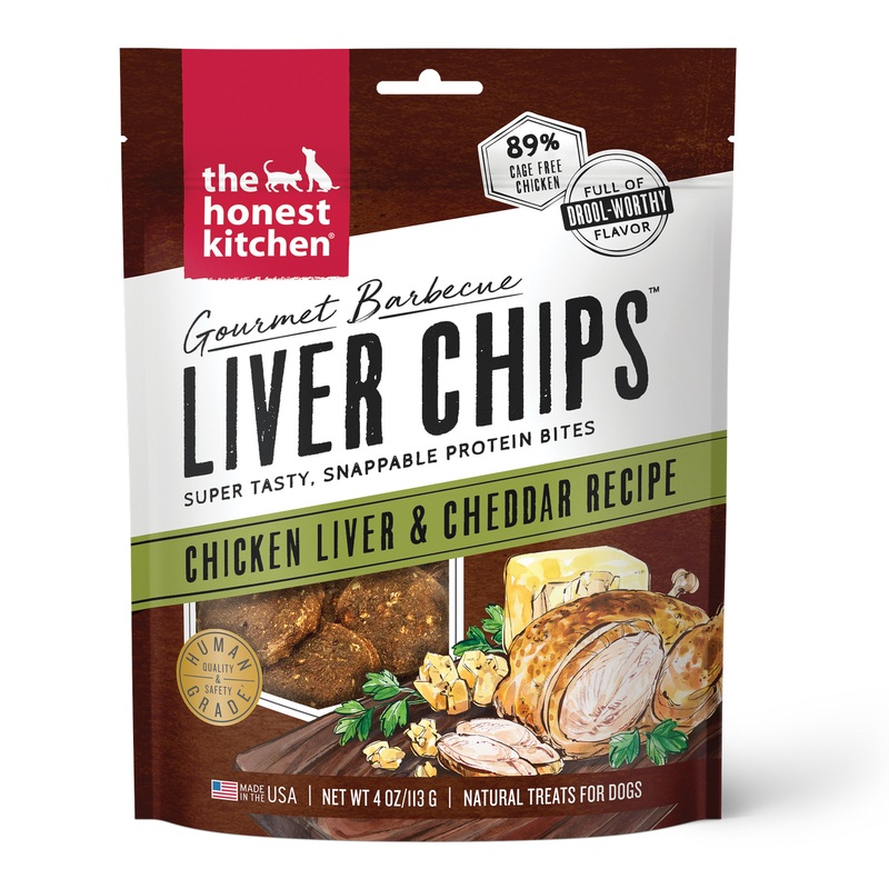 The Honest Kitchen Barbecue Liver Chips Dog Treats - Chicken - 4oz Pouch