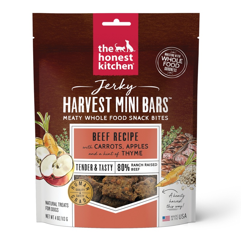 The Honest Kitchen Jerky Harvest Mini Dog Treats - Beef - 4oz Pouch