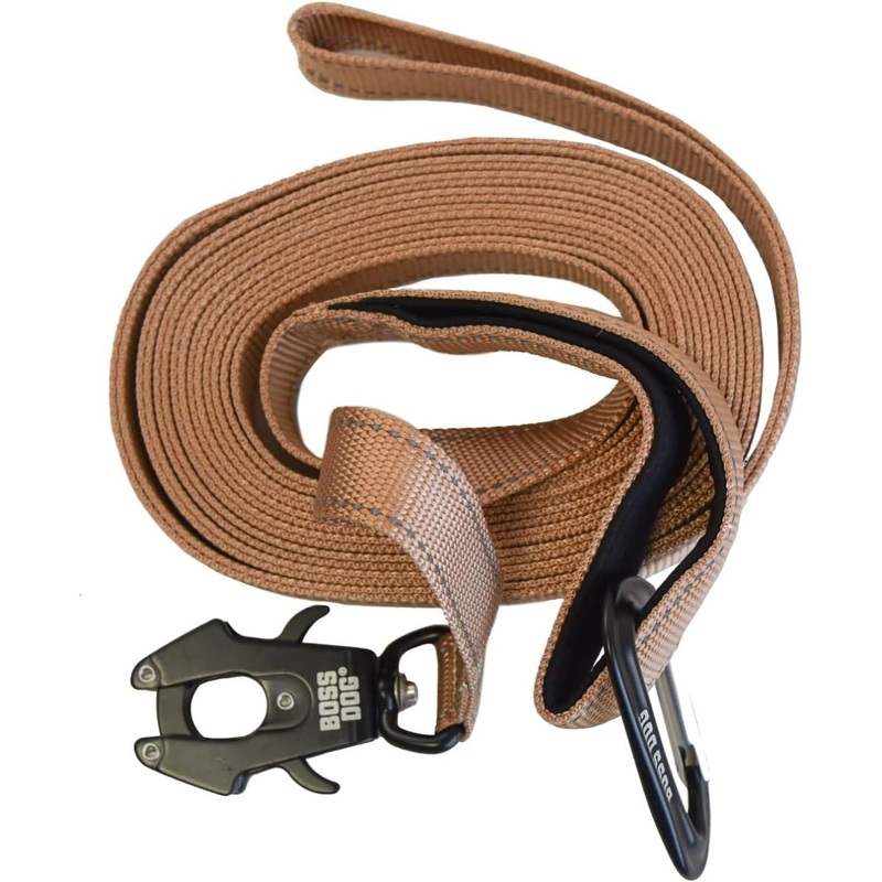 Boss Dog TPU Polyester Webbing Dog Leash 6' x 1/2" Tan