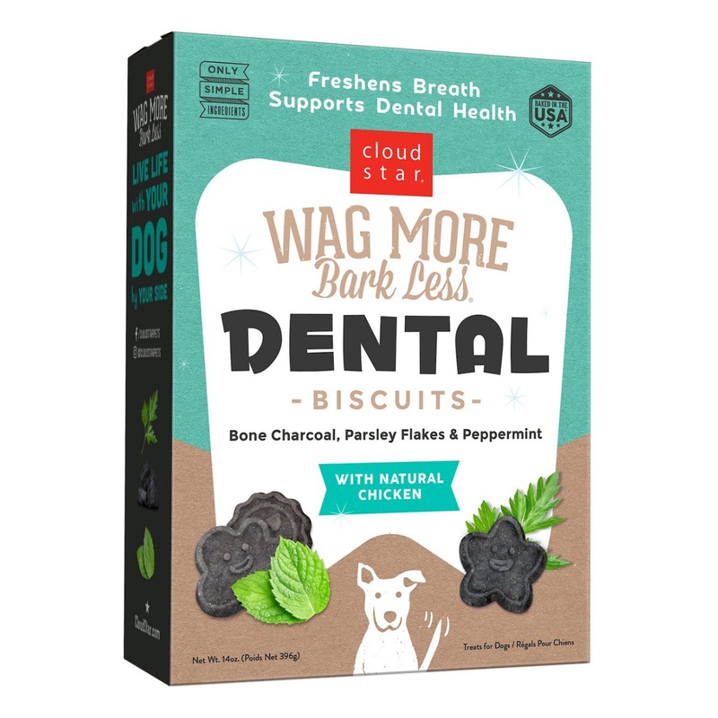 Cloud Star Wag More Bark Less Dental Biscuit Dog Treat 14oz