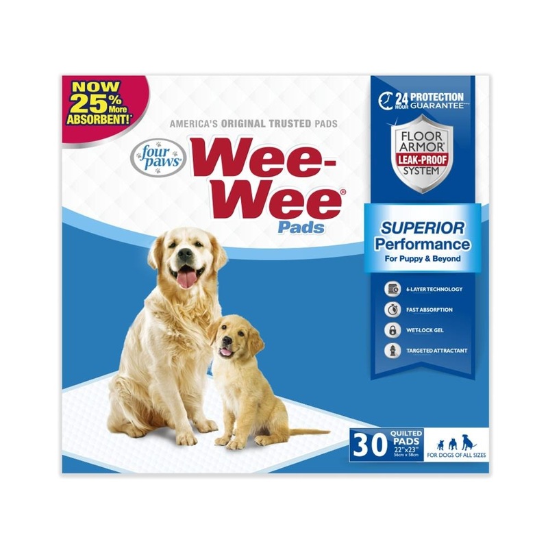 Four Paws Wee-Wee Superior Performance Standard Dog Pee Pads 22"x23" 30Pk