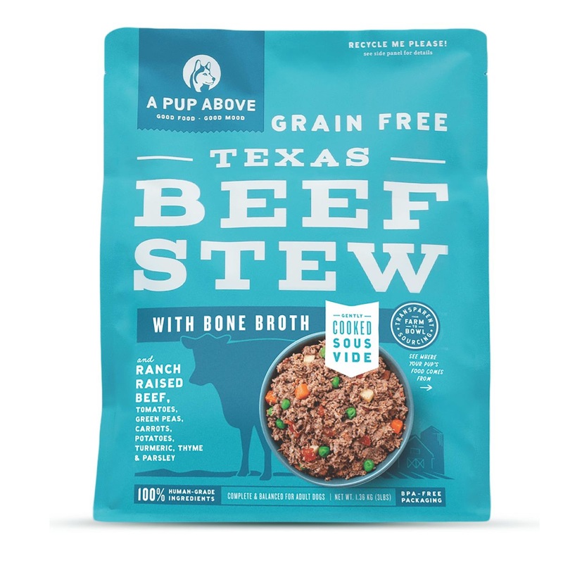A Pup Above Gently Cooked Grain-Free Dog Food - Texas Beef Stew - 3lb Bag