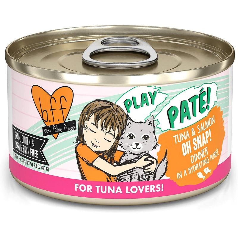 BFF Play Pate Lovers Tuna & Salmon Oh Snap Wet Cat Food 2.8oz