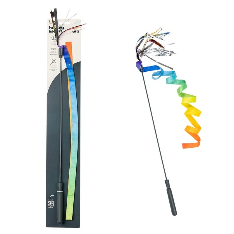 Huxley & Kent Dance & Lure Rainbow Cat Wand Toy